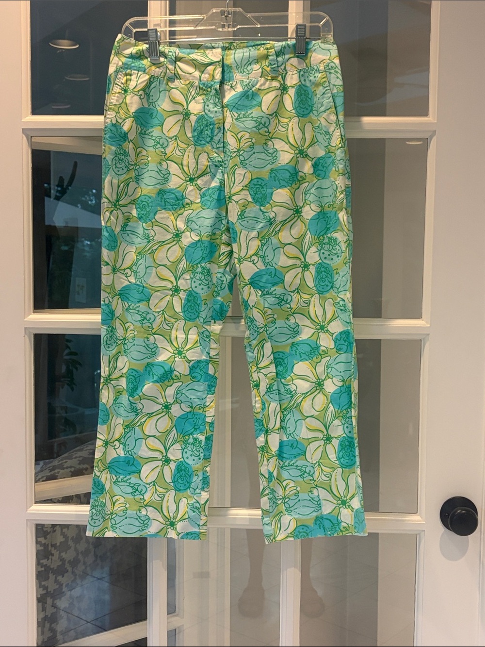 Vintage Lilly Pulitzer Vibrant Capri Pants - Sz 4 -  EUC